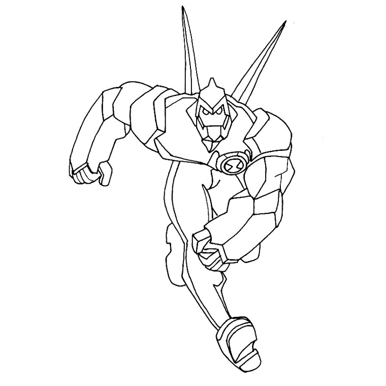 coloriage ben 10 alien glacial